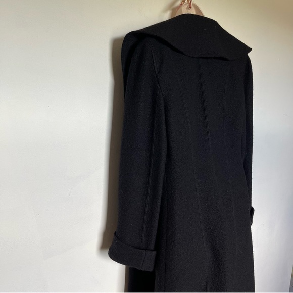 Jenne Maag New York designer wool ruffled long duster coat (bag17) - Picture 6 of 12